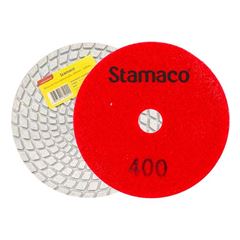 Disco de Lixa Diamantada 100mm G400 Vermelha STAMACO / REF. 10173