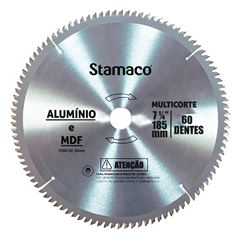 Disco de Serra Multicorte Alumínio 60 Dentes 7.1/4 Polegadas 185mm STAMACO / REF. 10739