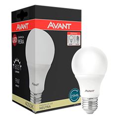 Lâmpada Led Pêra 9W Bivolt 4000K Branco AVANT / REF. 275570875