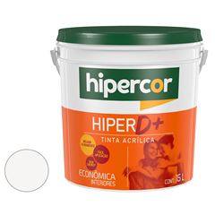 Tinta Acrílica Fosca 15L Hiper D+ Branco Neve HIPERCOR / REF. 624300261