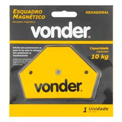 Esquadro Magnético Hexagonal 10kgf para Soldador Amarelo VONDER / REF. 3599010100