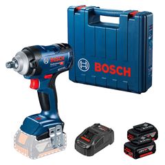 Chave de Impacto 1/2 Polegada Com 2 Baterias e Maleta 18V-400 Bivolt BOSCH / REF. 06019K00E0-000