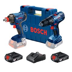 Chave de Impacto + Parafusadeira 18V Bivolt com 2 Baterias e Maleta BOSCH / REF. 06019G52E2-000