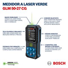 Medidor a Laser GLM 50-27CG 50m BOSCH / REF. 0601072U00-000
