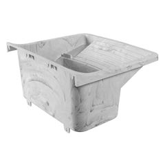 Tanque Plástico 22 Litros 47 x 42,8 x 26,7cm Branco Marmorizado ASTRA / REF. TQ0M/SC*BR-MM