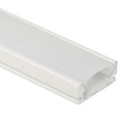 Perfil em Alumínio de Sobrepor Way 17,4x7mm para Fita LED 1 Metro Branco BRONZEARTE / REF. PALWY29B1MBC