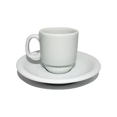 Xícara de Chá com Pires de Porcelana 65ml Branco GERMER / REF. 4.5493088.50