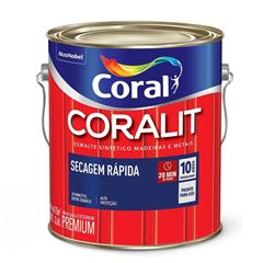 Tinta Esmalte Brilhante 3L Coralit Secagem Rápida Branco CORAL / REF. 5771288