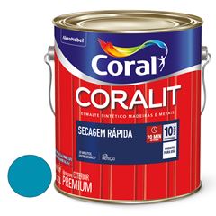 Tinta Esmalte Brilhante 3,0L Coralit Secagem Rápida Azul Mar CORAL / REF. 5771527