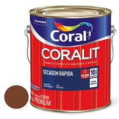 Tinta Esmalte Brilhante 3,0L Coralit Secagem Rápida Tabaco CORAL / REF. 5771516