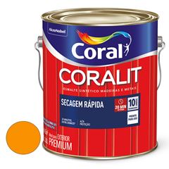 Tinta Esmalte Brilhante 3,0L Coralit Secagem Rápida Amarelo Trator CORAL / REF. 5771515