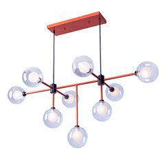 Pendente em Alumínio Manhattan 9x20W Bivolt Cobre STARTEC / REF. 149260093