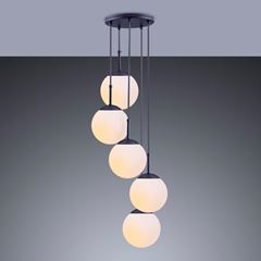 Pendente em Alumínio Chelsea com Cúpula 5X100W Bivolt Preto STARTEC / REF. 146000048
