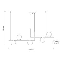 Pendente em Alumínio Havana Duo 5X100W Bivolt Cobre STARTEC / REF. 146000029