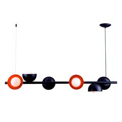 Pendente em Alumínio Noruega com Cúpula 6x120W Bivolt Preto e Cobre STARTEC / REF. 146000088