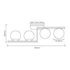 Plafon LED Redondo de Sobrepor Havana 4x80W Bivolt Cobre STARTEC / REF. 146000005