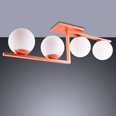 Plafon LED Redondo de Sobrepor Havana 4x80W Bivolt Cobre STARTEC / REF. 146000005