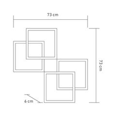 Plafon em Alumínio Quadrado Urban 4x96W Bivolt 4000k Preto STARTEC / REF. 149330077