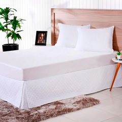 Saia para Cama Box Ultra Lisse 1,38M x 1,88m Casal Branco BANECASA / REF.  15.01.0028.0018 / 12541