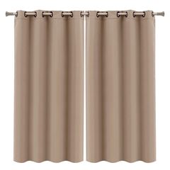 Cortina de Algodão 260x170cm Corta Luz Liso Bege Escuro BECADECOR / REF. 11913