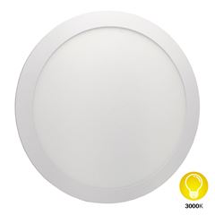 Painel LED Redondo 24W de Embutir Bivolt 3000k Branco DILUX / REF. DI93320
