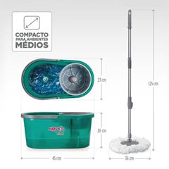 Mop de Microfibra Compacto com Balde 10 Litros Noviça BETTANIN / REF. BT1395