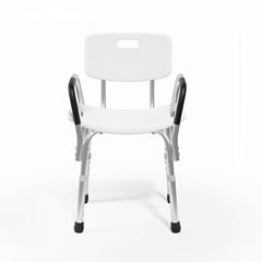 Cadeira de Banho Abaulada em Alumínio com Encosto e Braço SICMOL / REF. 26256