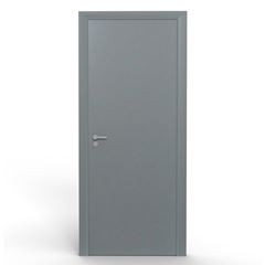 Porta de Madeira 80x210cm Lisa Solida Grafito ROCHA / REF. 10005[4468]