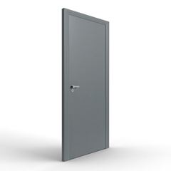 Porta de Madeira 80x210cm Lisa Solida Grafito ROCHA / REF. 10005[4468]