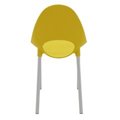 Cadeira em Polipropileno com Pernas de Alumínio Anodizado Elisa Amarela TRAMONTINA / REF. 92054900
