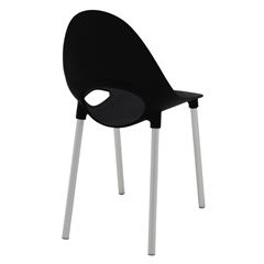 Cadeira em Polipropileno com Pernas de Alumínio Anodizado Elisa Preto TRAMONTINA / REF. 92054909
