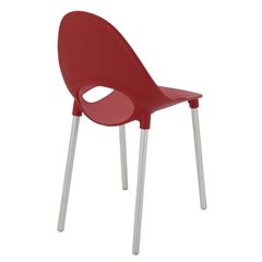 Cadeira em Polipropileno com Pernas de Alumínio Anodizado Elisa Vermelho TRAMONTINA / REF. 92054940