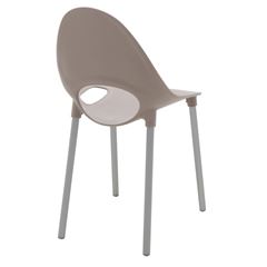 Cadeira em Polipropileno com Pernas de Alumínio Anodizado Elisa Camurça TRAMONTINA / REF. 92054921