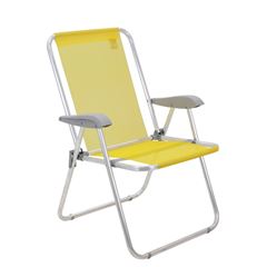 Cadeira de Praia em Alumínio com Assento Creta Master Amarelo TRAMONTINA / REF. 92900200