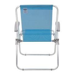 Cadeira de Praia em Alumínio com Assento Creta Master Azul Claro TRAMONTINA / REF. 92900201
