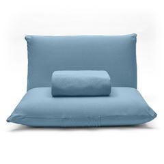 Jogo de Cama com Elástico 100% Algodão Queen com 3 Peças Basic Azul Jeans BUETTNER / REF. 28634