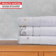 Kit Toalha em Algodão Dakota 5 Peças com Renda Sortida Branco BUETTNER / REF. 64321