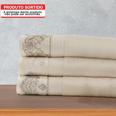 Kit Toalha em Algodão Dakota 5 Peças com Renda Sortida Marfim BUETTNER / REF. 64321