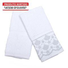 Kit Toalha em Algodão Dakota 2 Peças com Renda Sortida Branco BUETTNER / REF. 64426