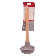 Concha de Silicone 30cm com Cabo de madeira Cinza HAUSKRAF / REF. UTEN-0412