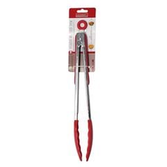 Pegador Multiuso em Silicone 31cm com Cabo em Inox Vermelho HAUSKRAFT / REF. PGDR-002VM