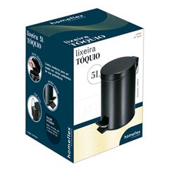 Lixeira em Metal Toquio 5L Preto HOME FLEX / REF. FXH-546