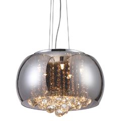 Pendente Cristal 40W Bivolt 5XG9 Palermo Fumê DILUX / REF. DI96147