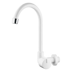 Torneira para Cozinha em ABS de Parede com Bica Móvel MVS Elba Branco HERC / REF. 2925