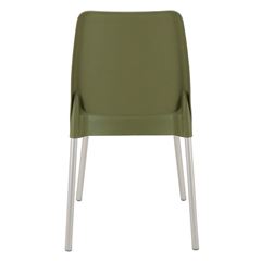 Cadeira em Polipropileno Vanda Verde Oliva com Pernas em Alumínio TRAMONTINA / REF. 92053927