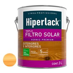 Verniz Alto Brilho 3L Triplo Filtro Solar Natural HIPERLACK / REF. 644100582
