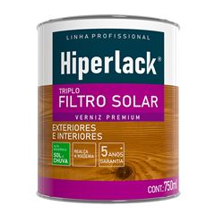 Verniz Acetinado 750ml Triplo Filtro Solar Natural HIPERLACK / REF. 652100583