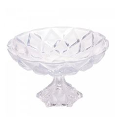 Centro de Mesa de Cristal 32,5x19,5cm com Pé Deli Diamond LYOR / REF. 4431