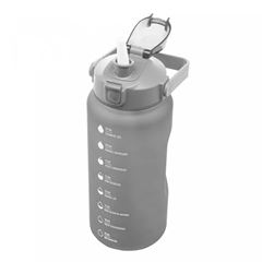 Garrafa em Policarbonato 2 Litro Squeeze com Marcadores Cinza LYOR / REF. 2800