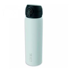 Garrafa Térmica 410ml Com Duplas Parede em Aço Inox com Tampa Flip Branca LYOR / REF. 4684